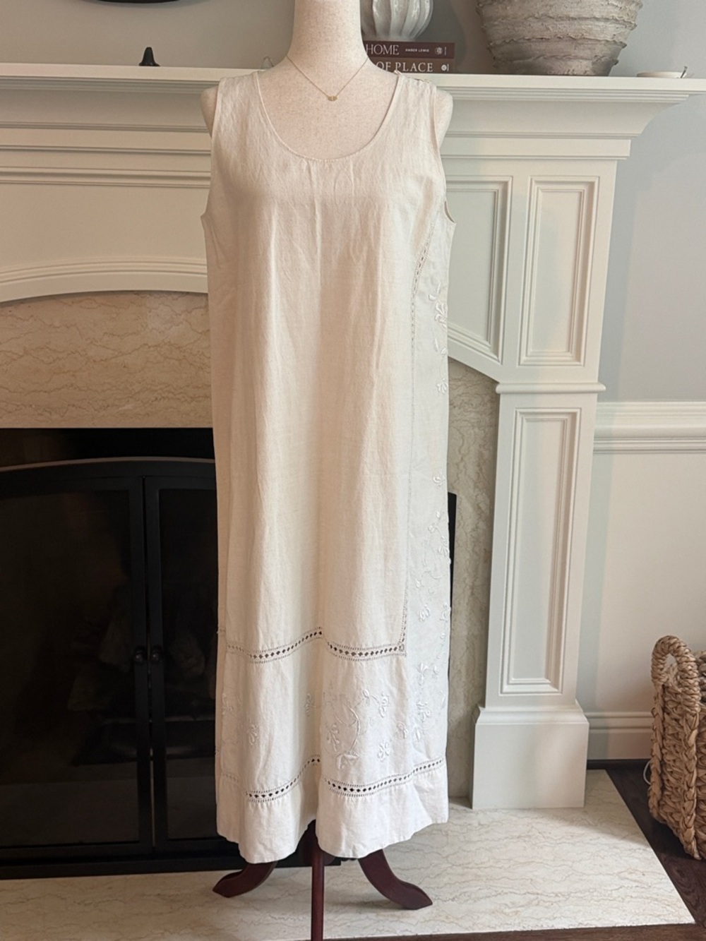 Eskandar Linen Embroidered Midi Maxi Dress Limited Edition - Picture 2 of 9